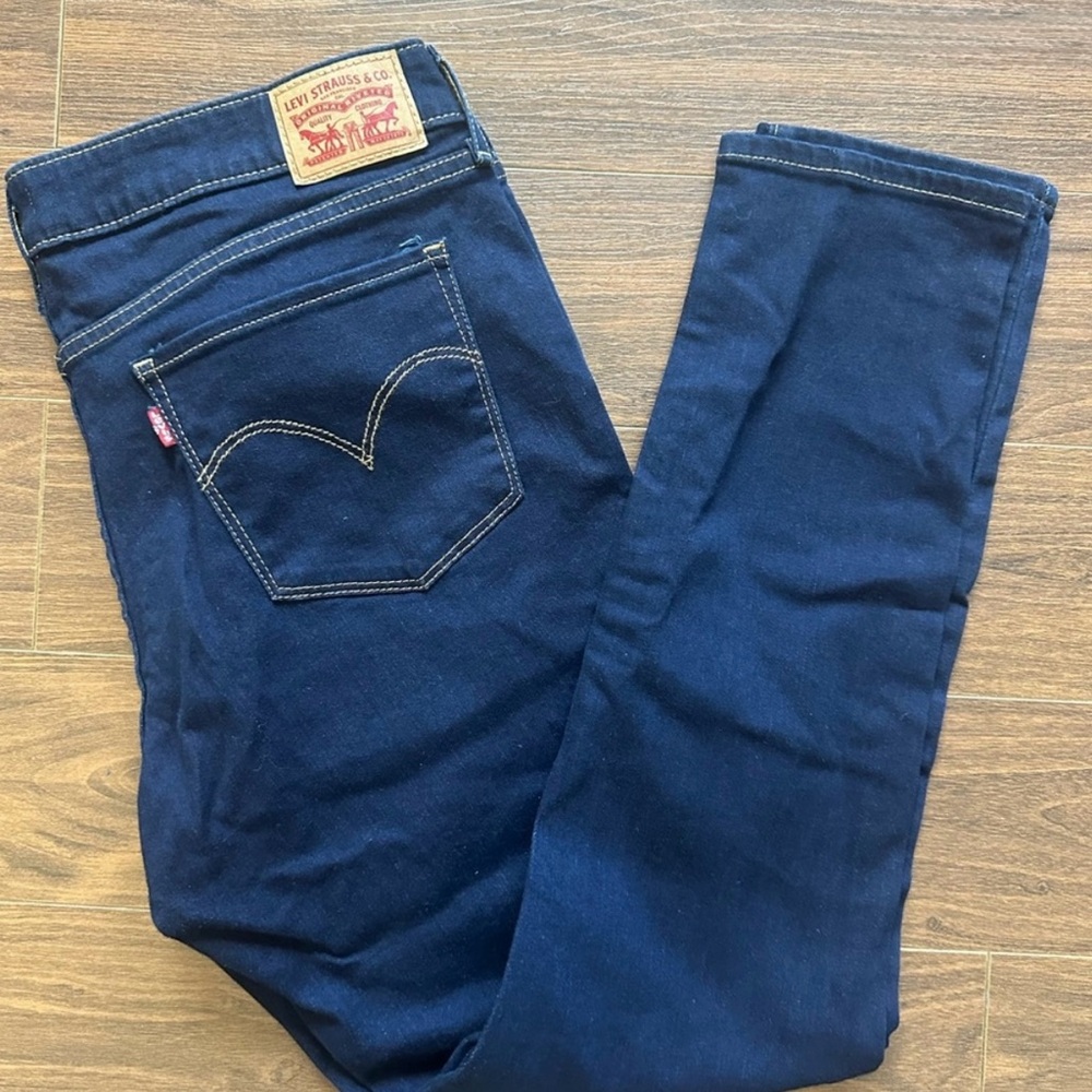Levi's 711 Blue Denim Skinny Jeans 33